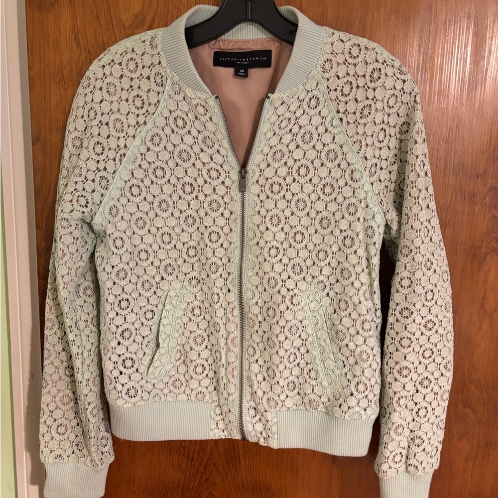Victoria Beckham for Target Lace Bomber Jacket in Mint